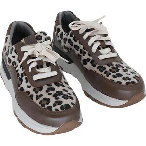 Rockport Works Women's RK774 Leopard Print Composite Toe Sneakers 8.5M
